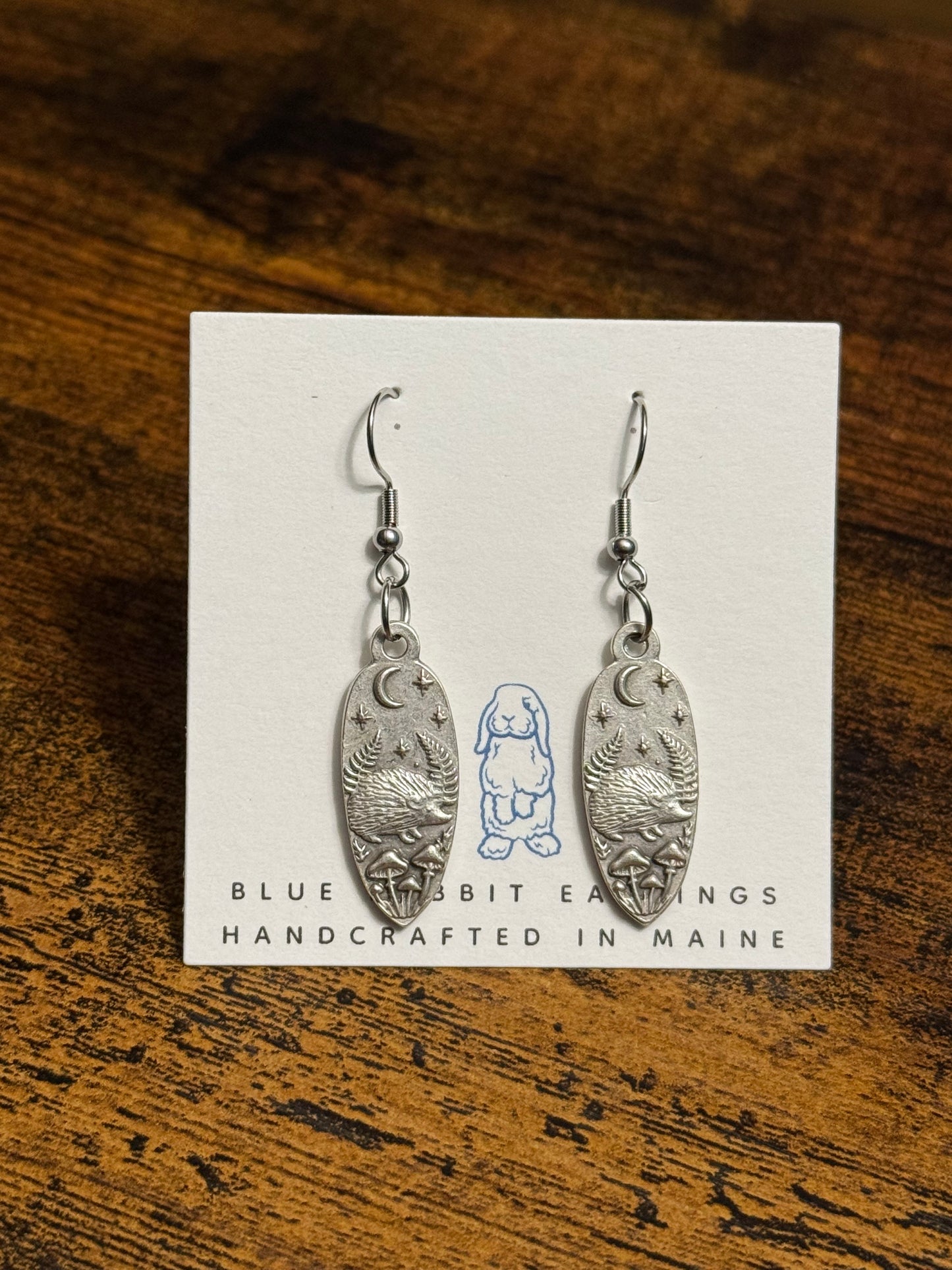 Antique Silver Hedgehog Earrings