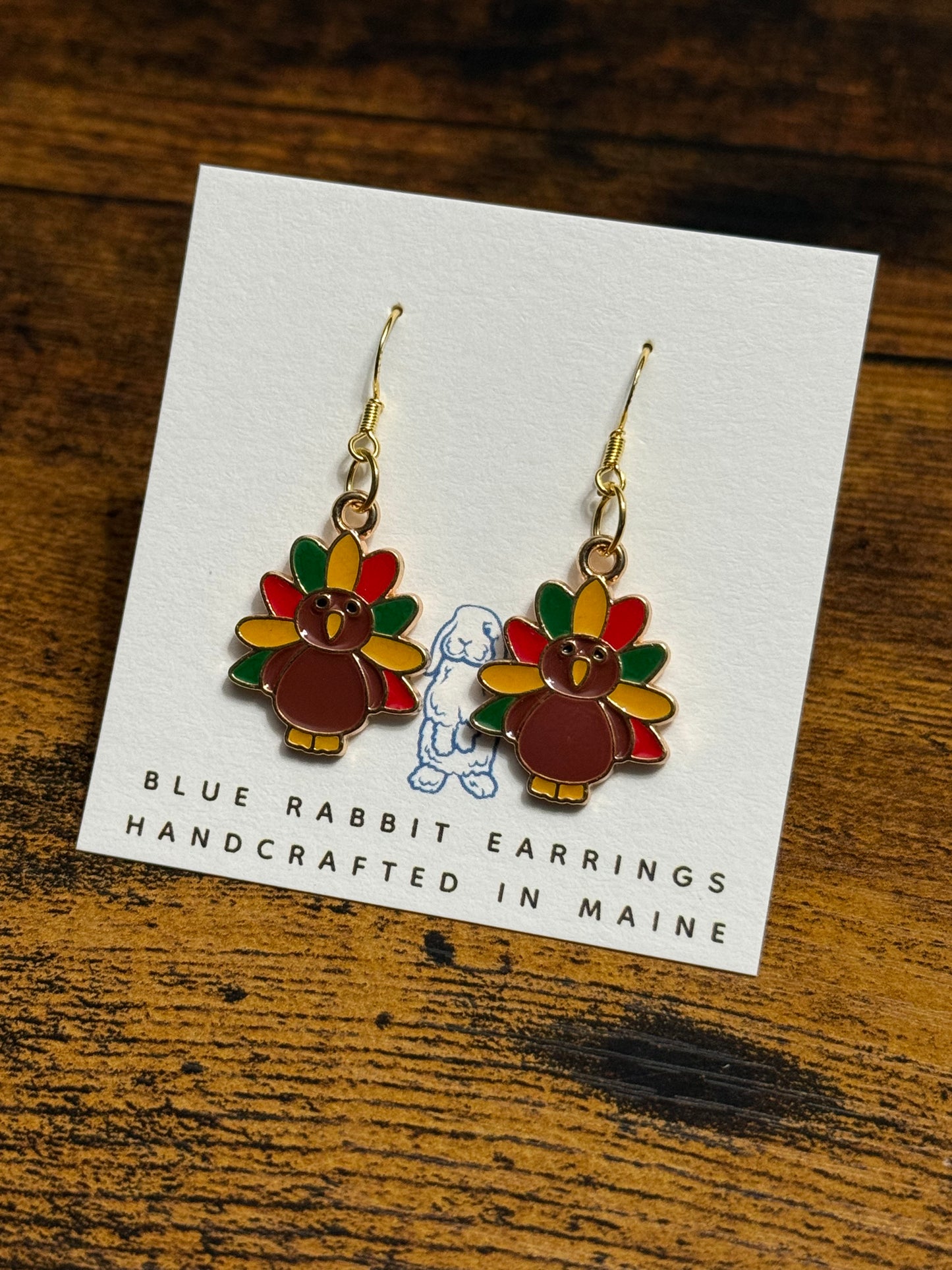 Enamel Turkey Earrings