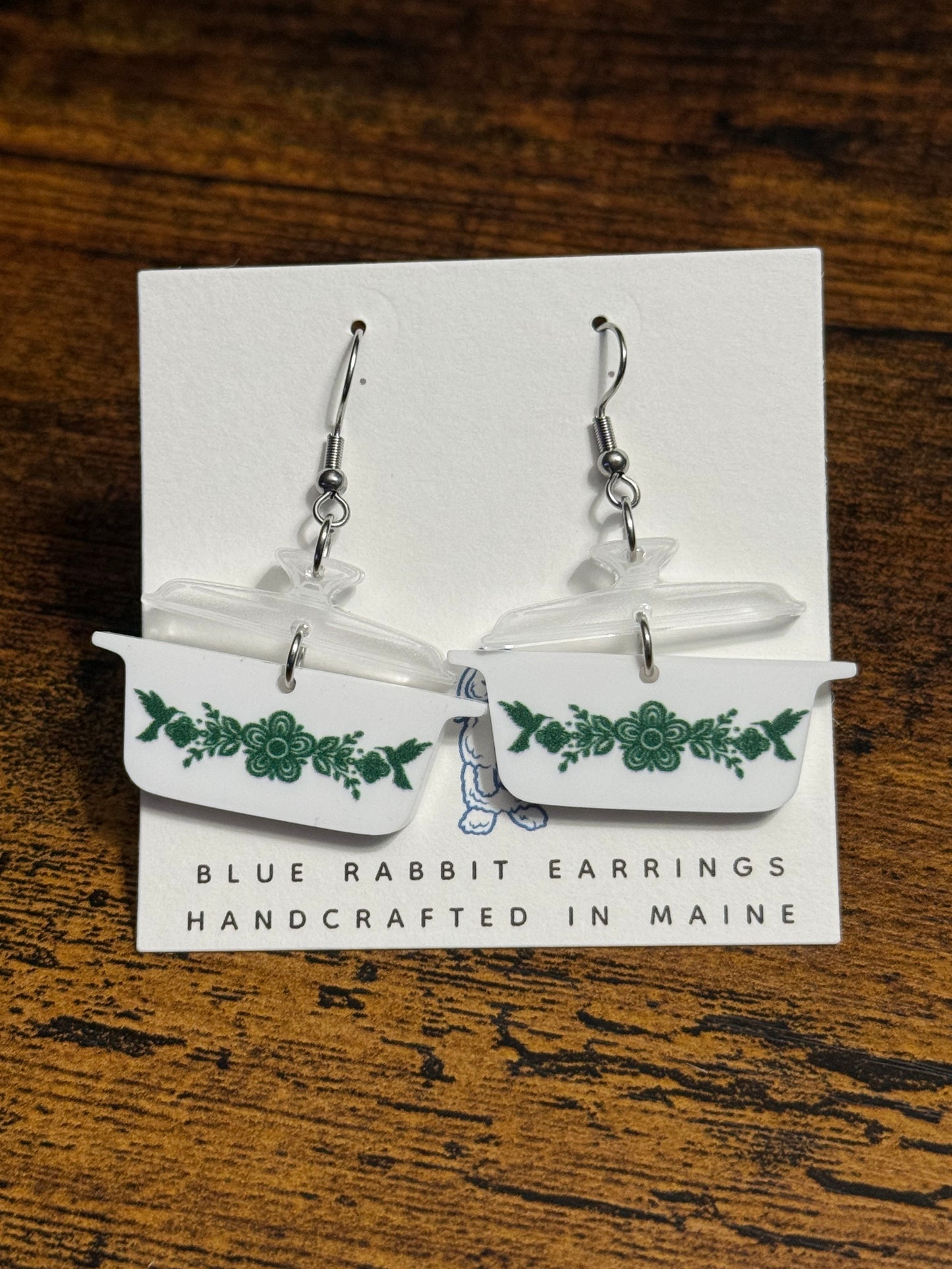 Acrylic Vintage Casserole Dish Earrings