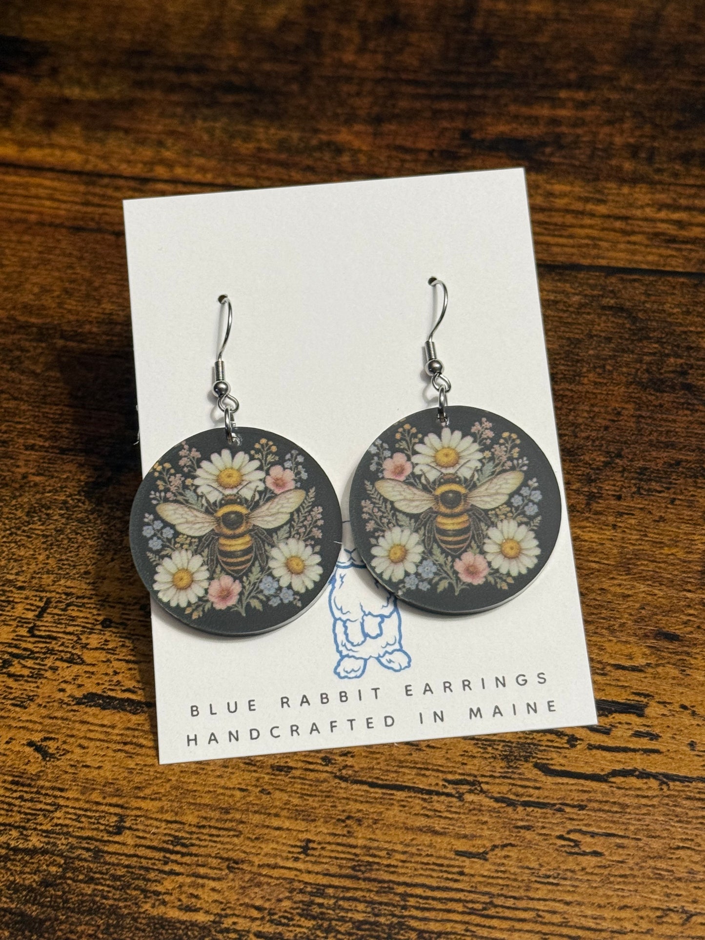 Acrylic Bee Earrings