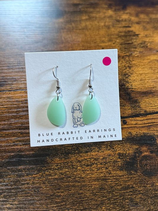 Sea foam Eclipse Sea Glass Earrings
