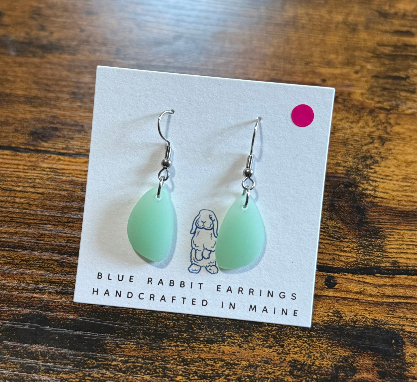 Sea foam Eclipse Sea Glass Earrings