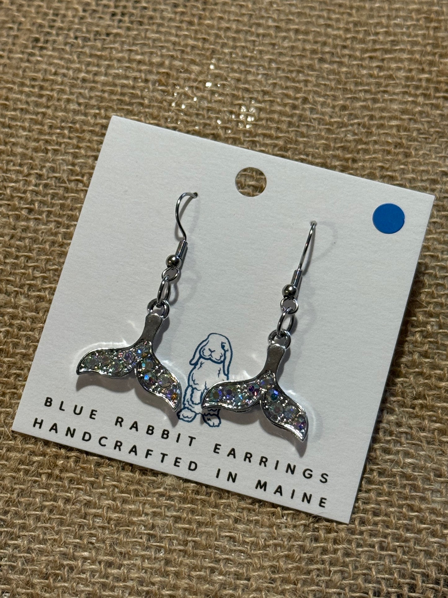 Silver Mermaid Tail Earrings