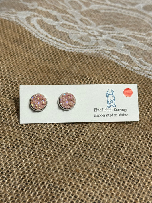 Blush Druzy Studs 10mm
