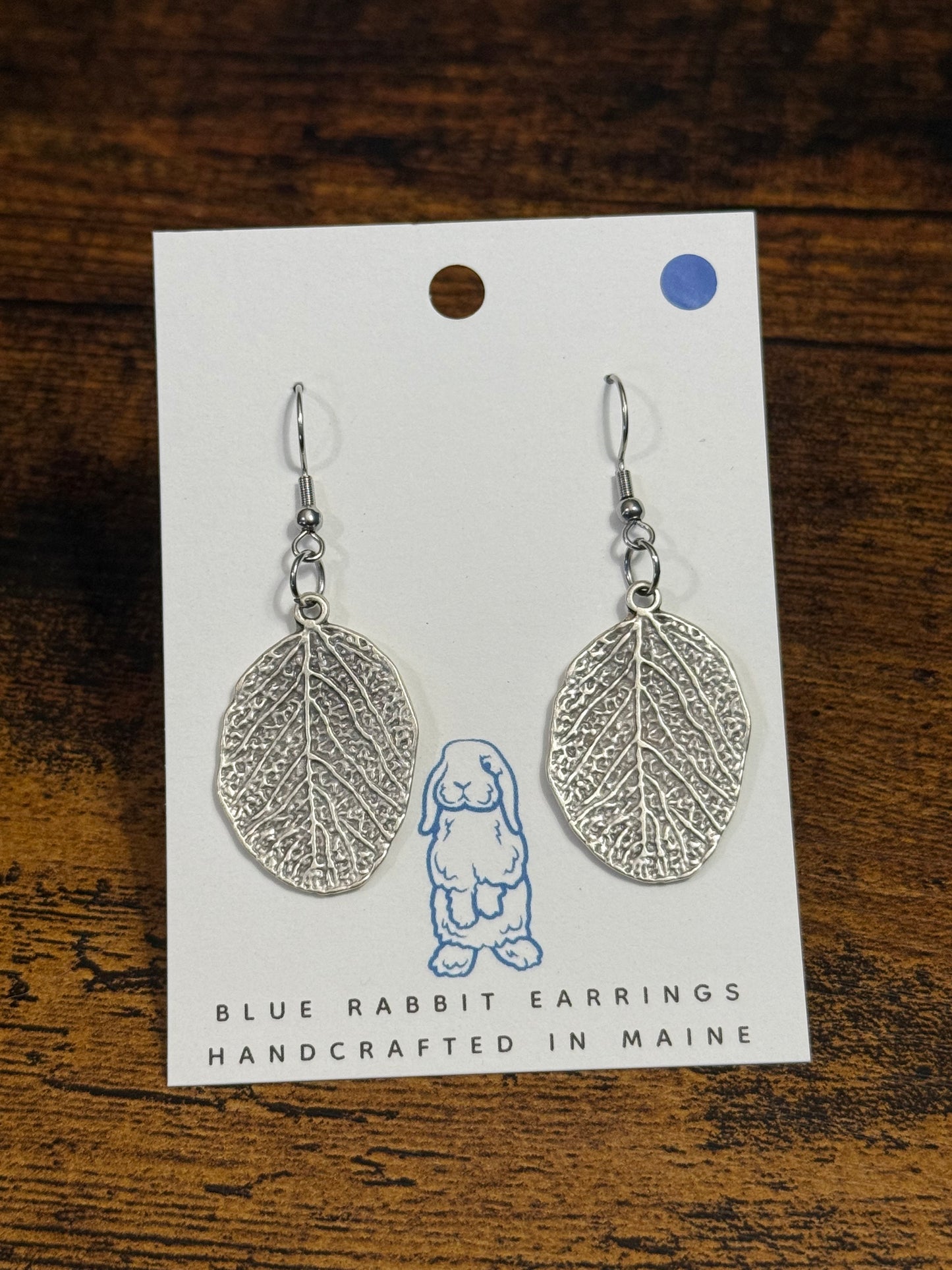 Antique Silver Leaf Earrings