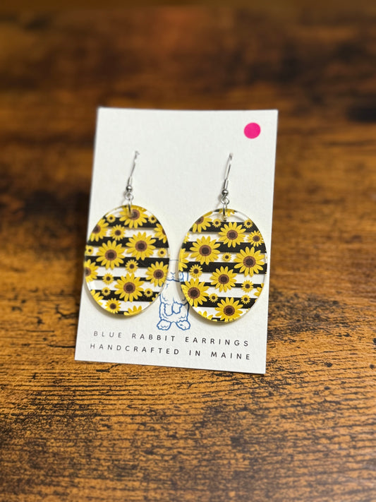 Acrylic Sunflower Earrings