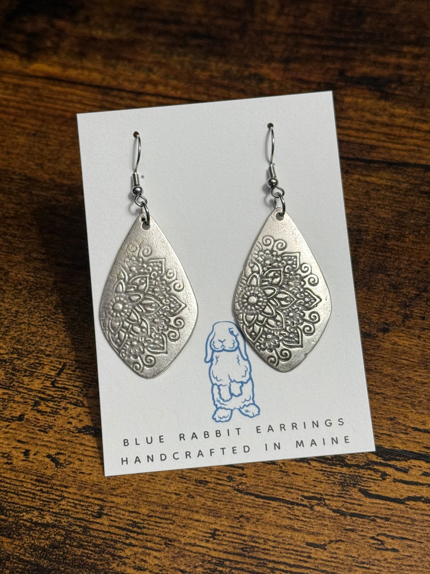 Antique Silver Mandala Earrings