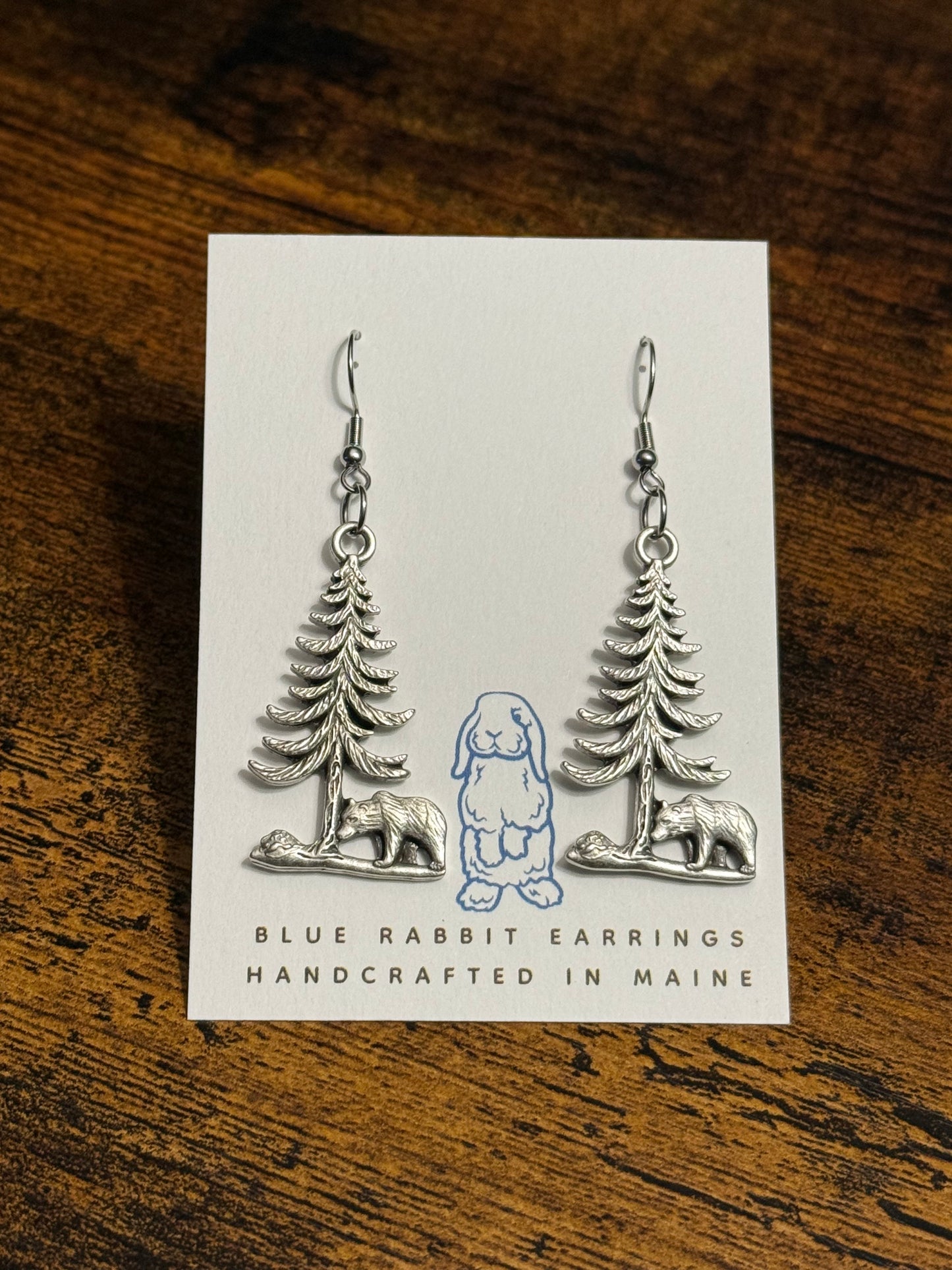 Antique Silver Bear Earrings