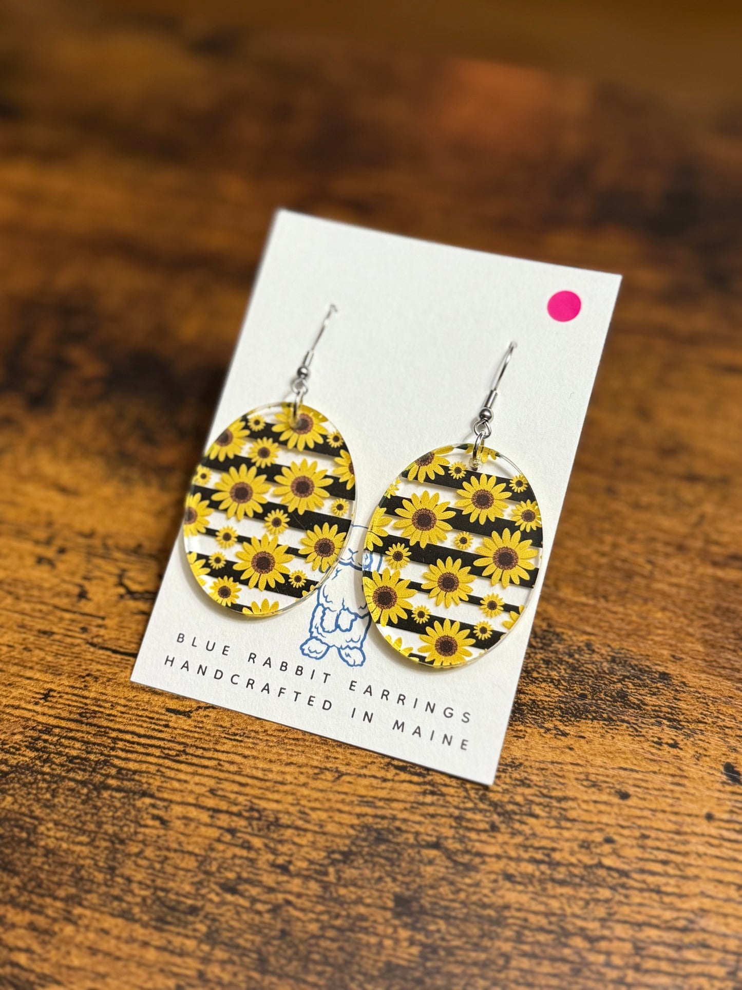 Acrylic Sunflower Earrings