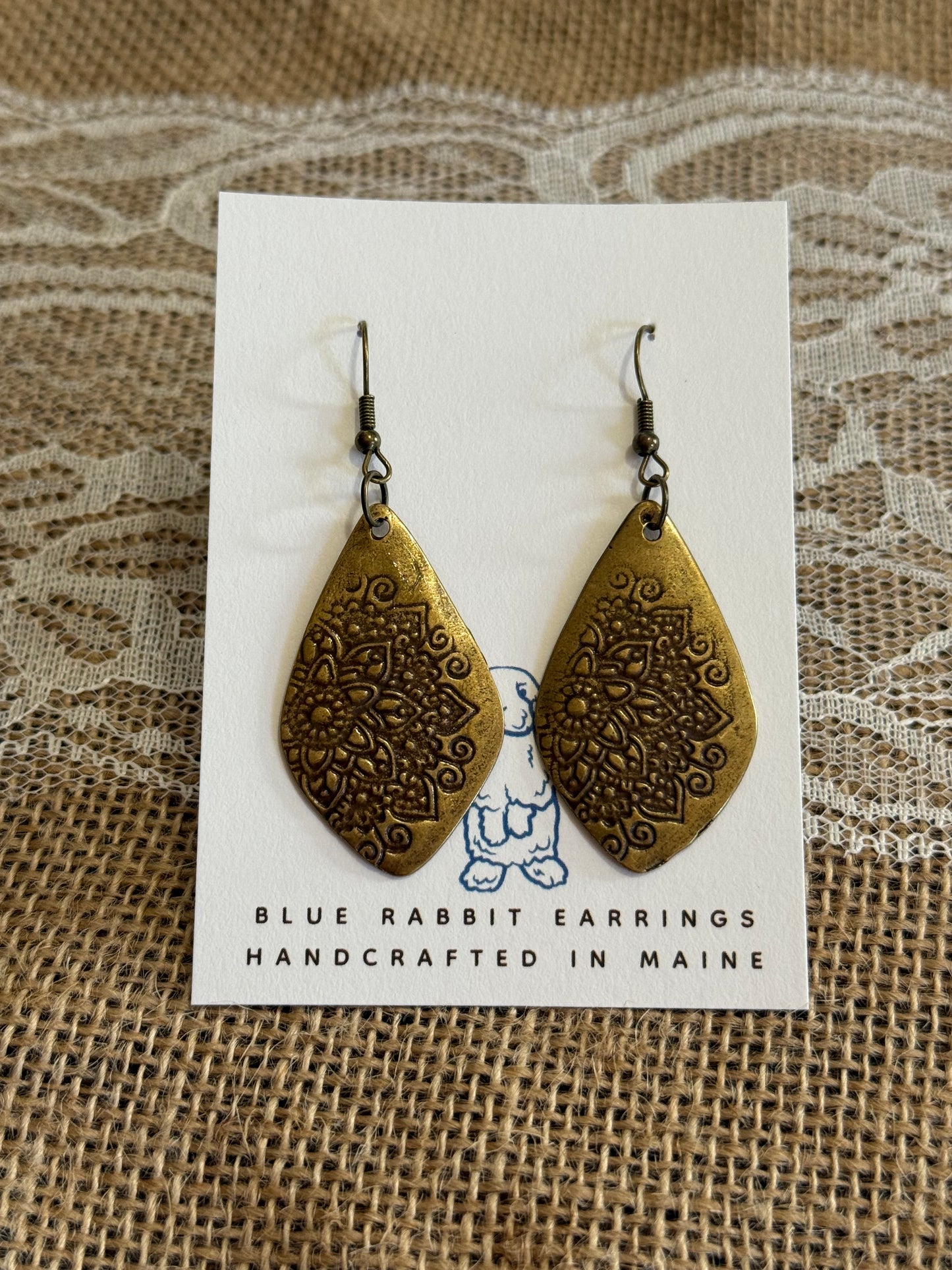 Antique Bronze Mandala Earrings