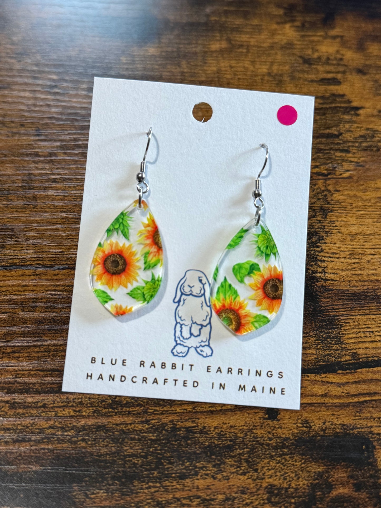 Acrylic Sunflower Earrings