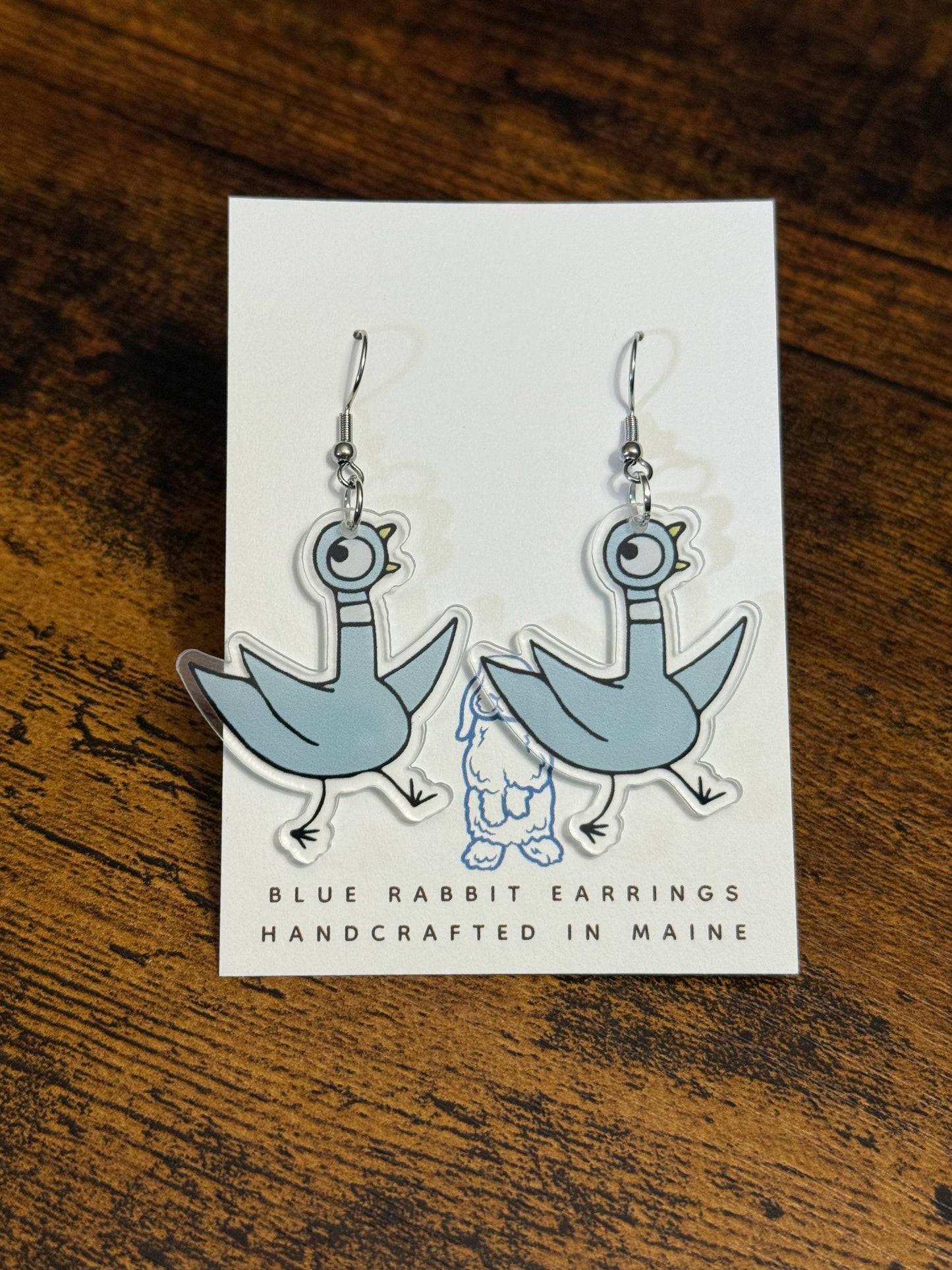 Acrylic Pigeon Earrings