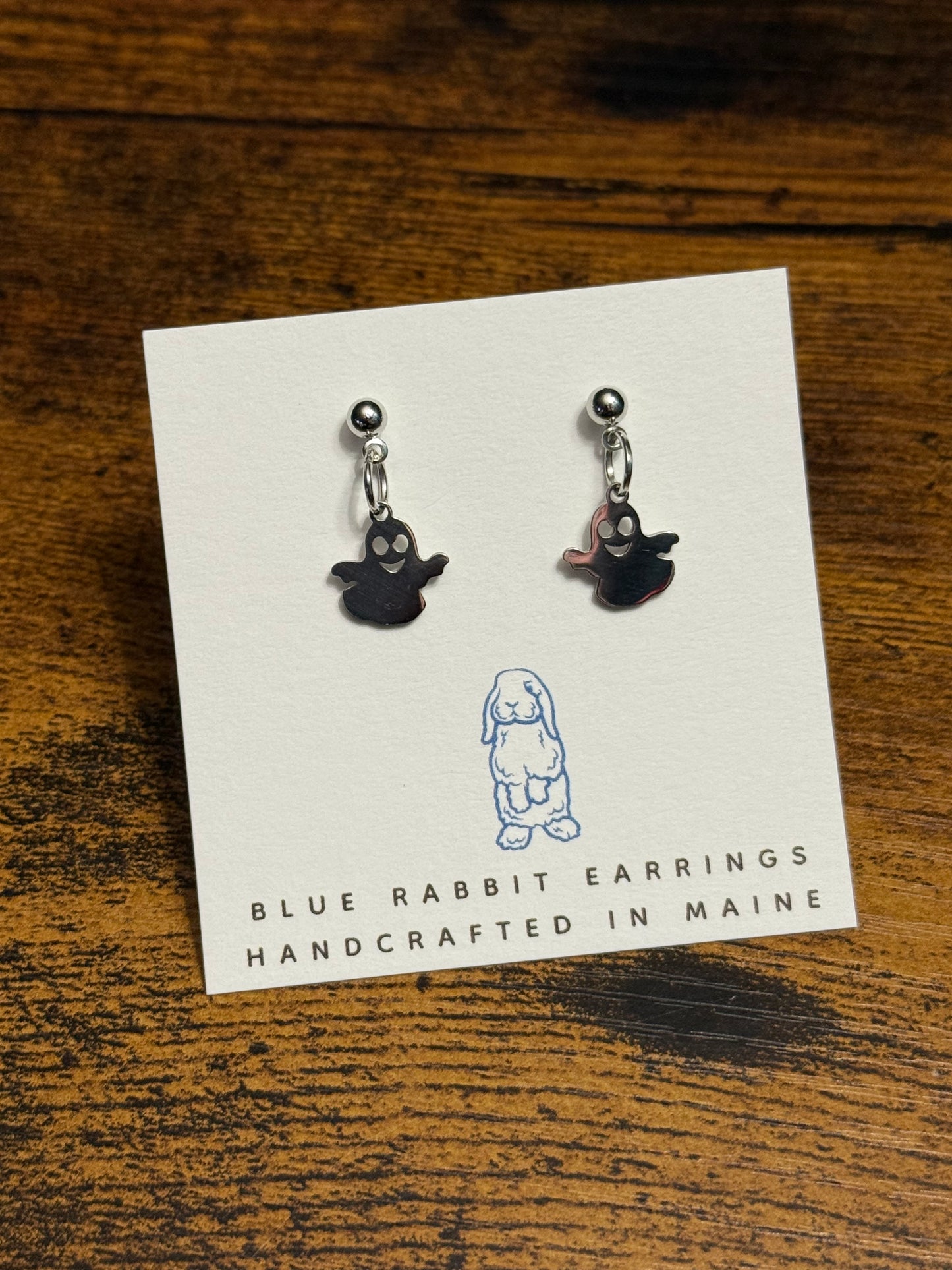 Stainless Steel Ghost Earrings