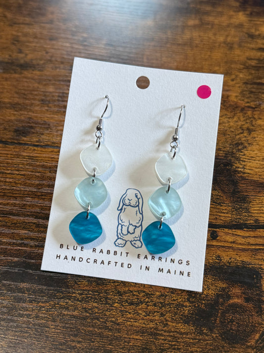 Acrylic Ocean Pebble Earrings