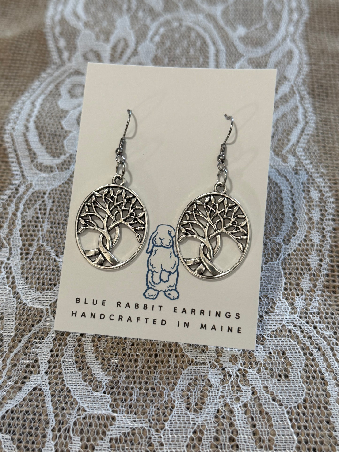 Silver Tree Earrings