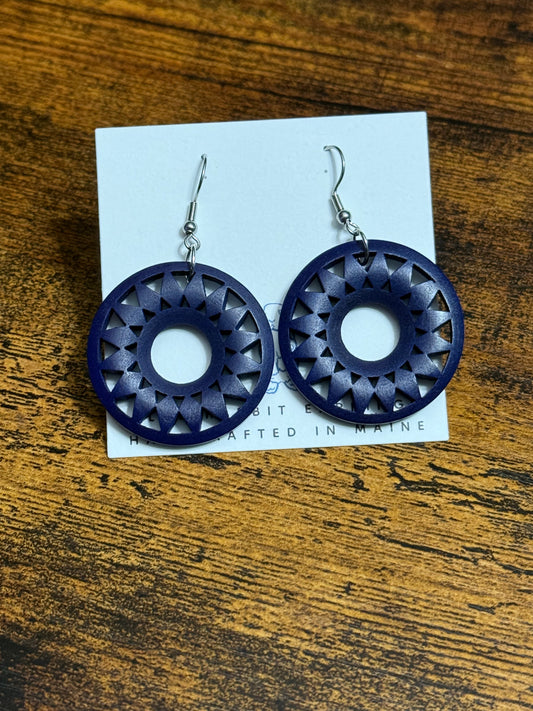 Navy Wooden Hoops
