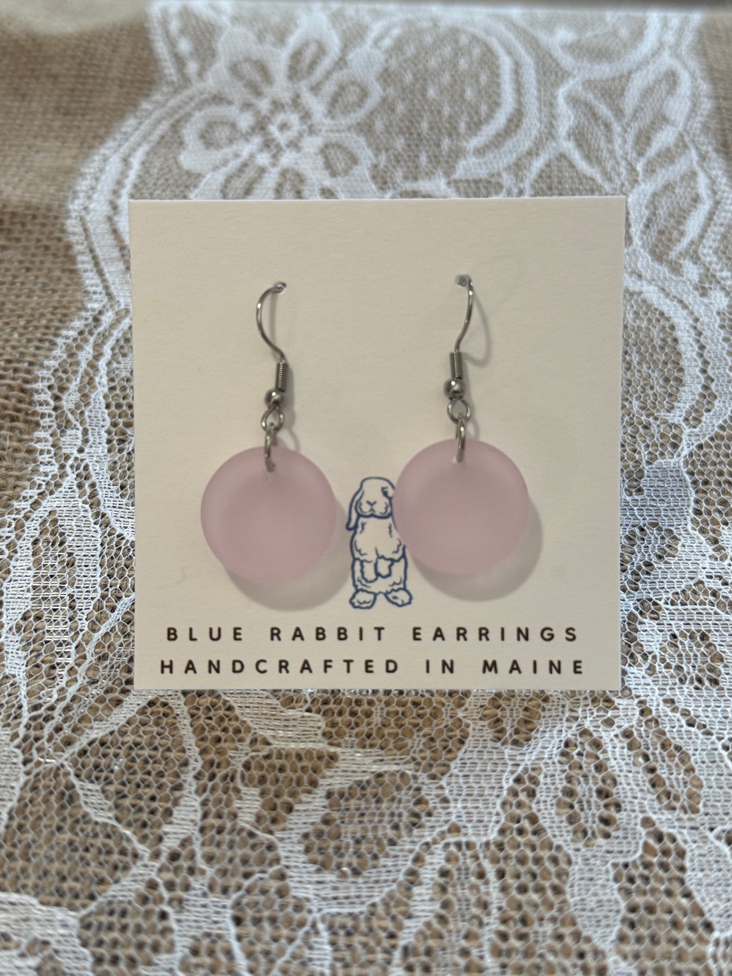 Blossom Pink Sea Glass Earrings