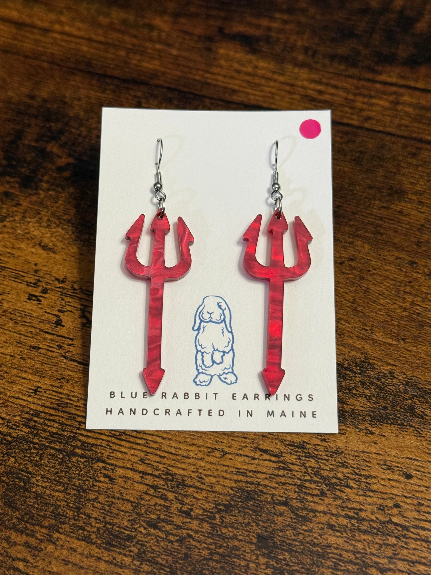 Acrylic Pitchfork Earrings