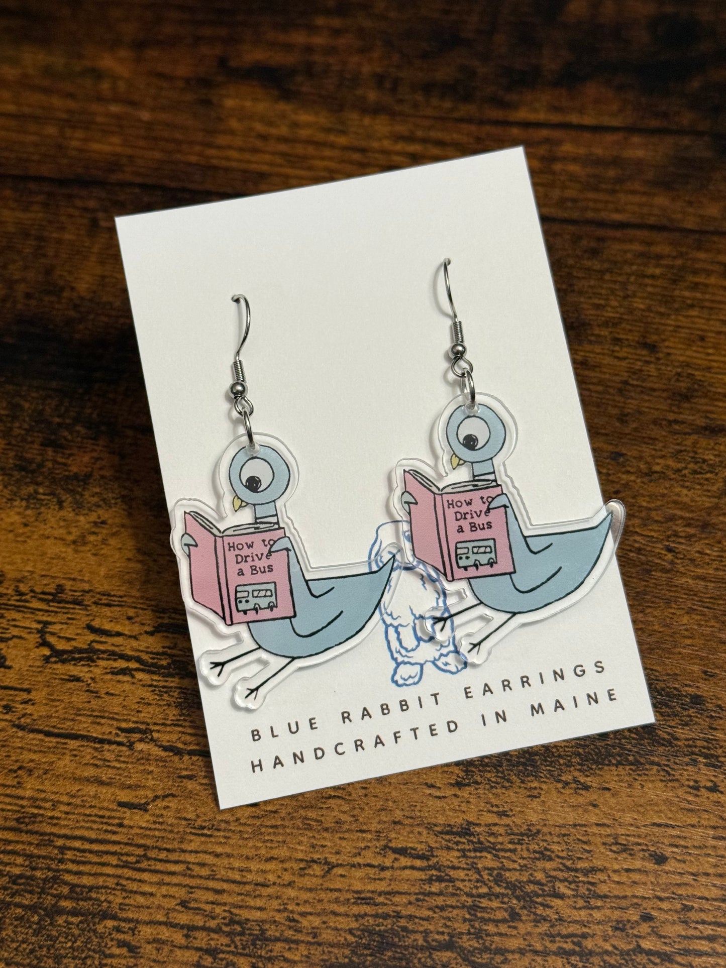 Acrylic Pigeon Earrings #3