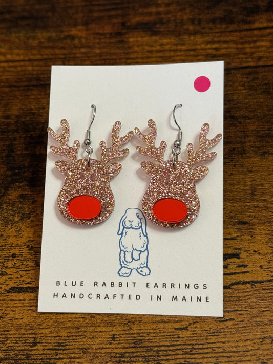 Acrylic Reindeer Earrings