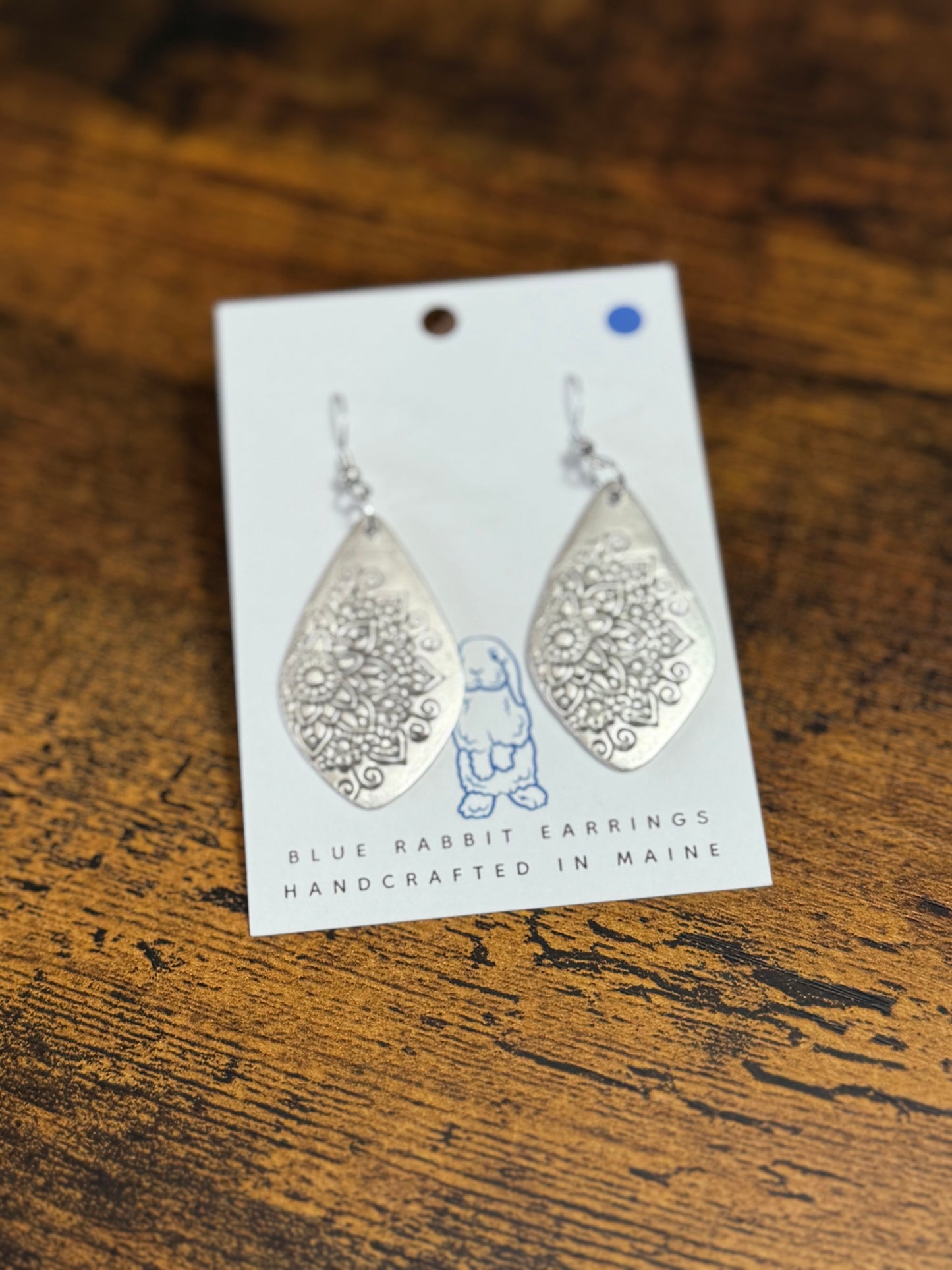 Antique Silver Mandala Earrings