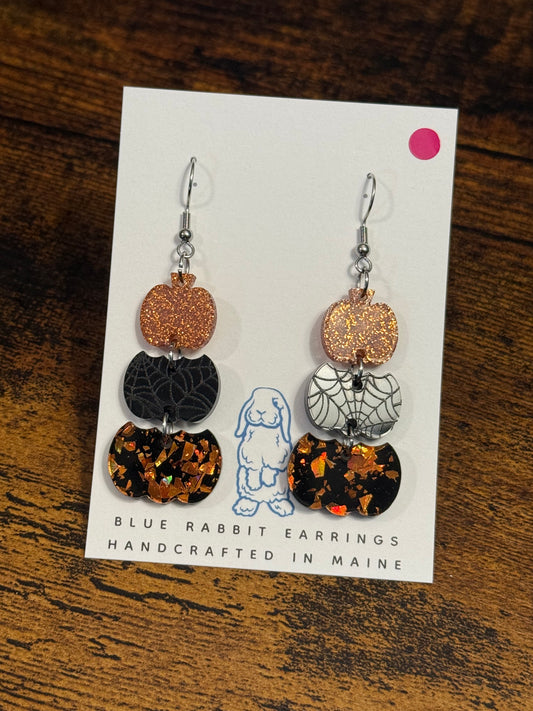 Acrylic Pumpkin Stack Earrings