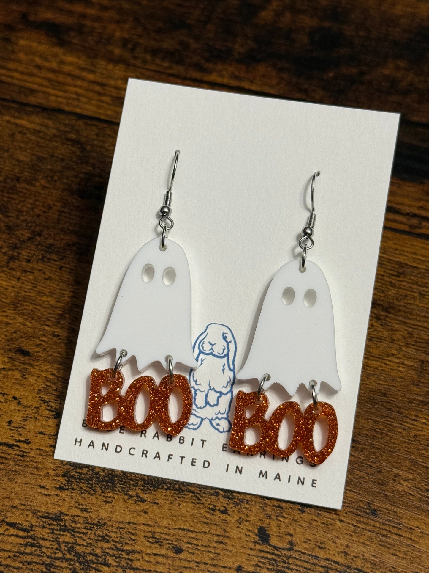Acrylic Halloween Ghost Earrings