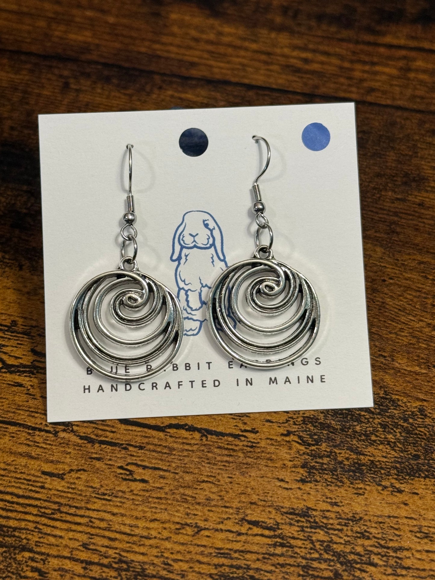 Antique Silver Spiral Earrings