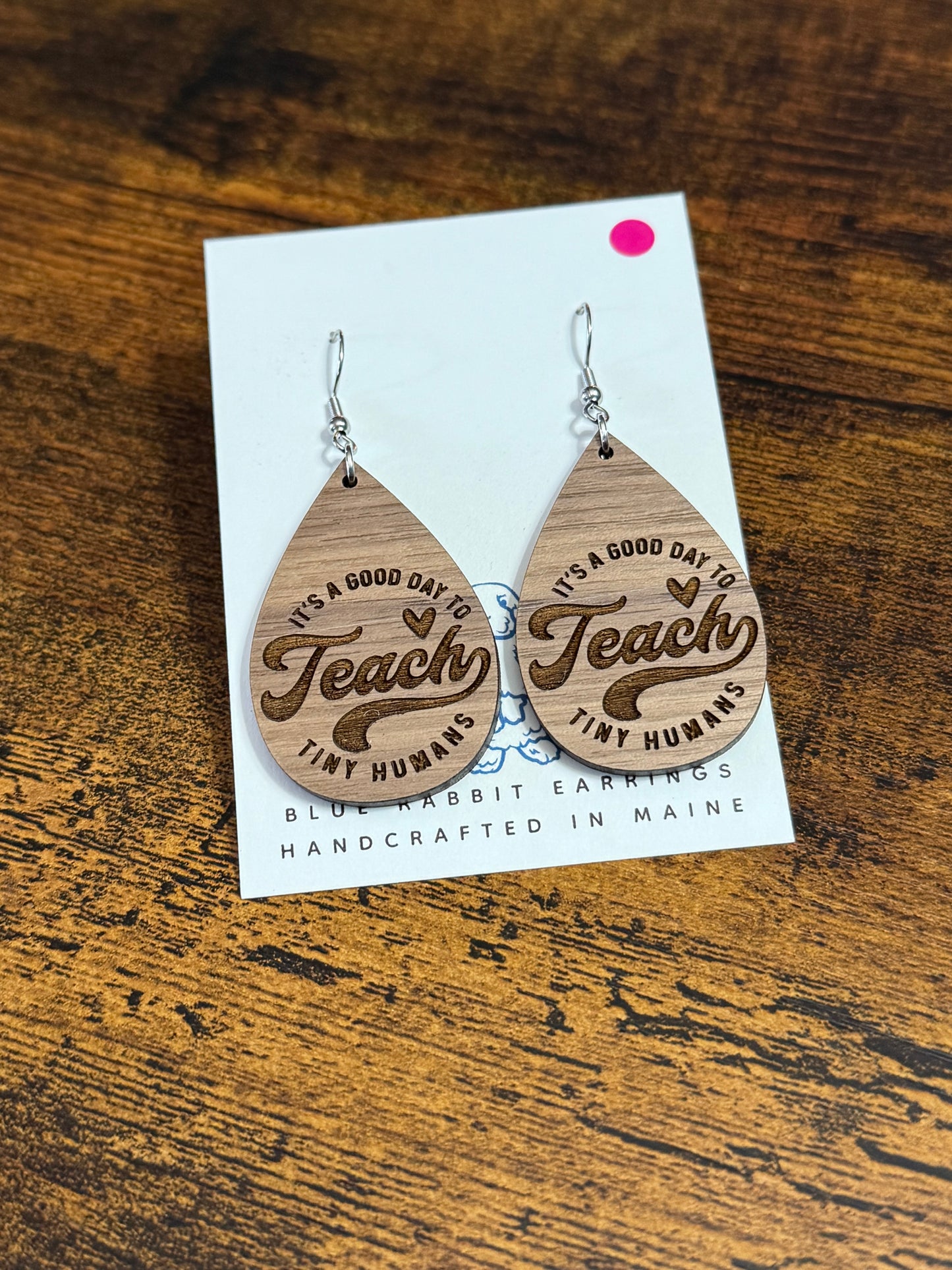Walnut Teacher Earrings