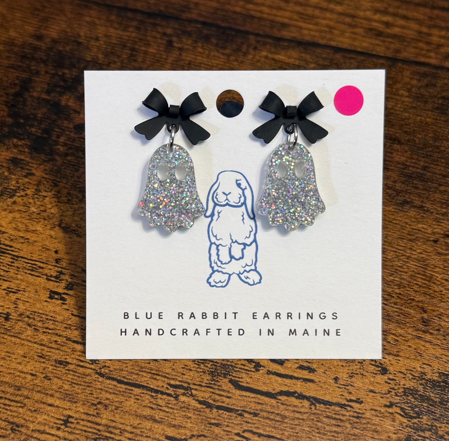 Acrylic Holographic Ghost Earrings