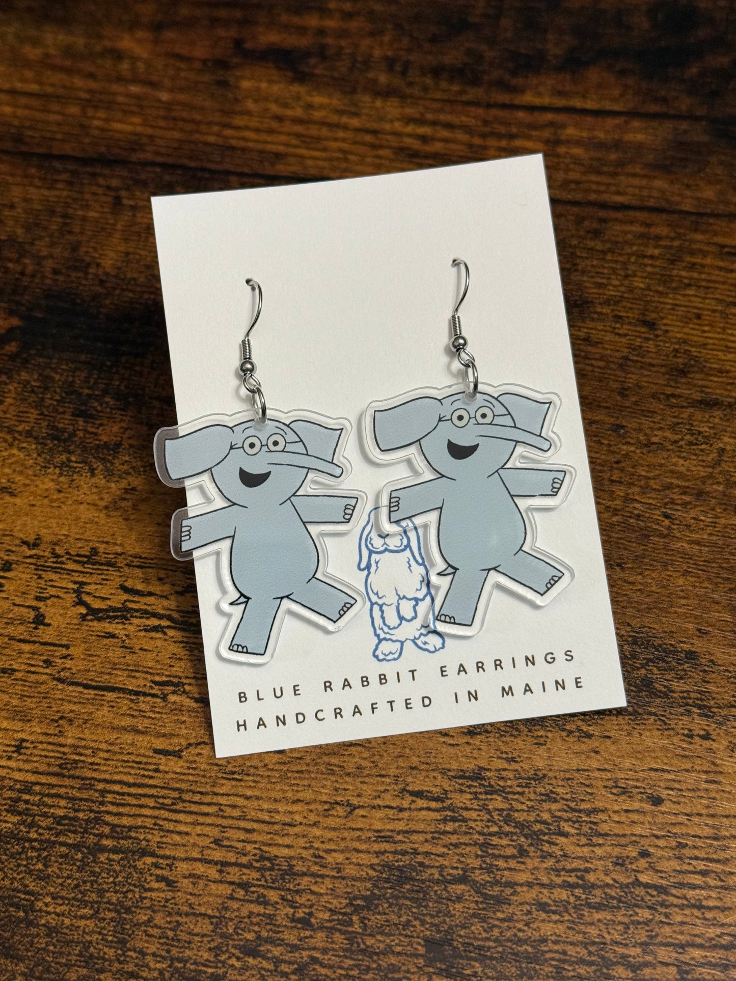 Acrylic Elephant Earrings