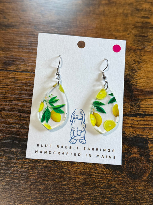 Acrylic Lemon Earrings