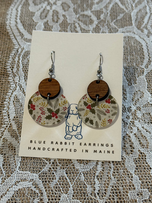 Acrylic Holly Earrings