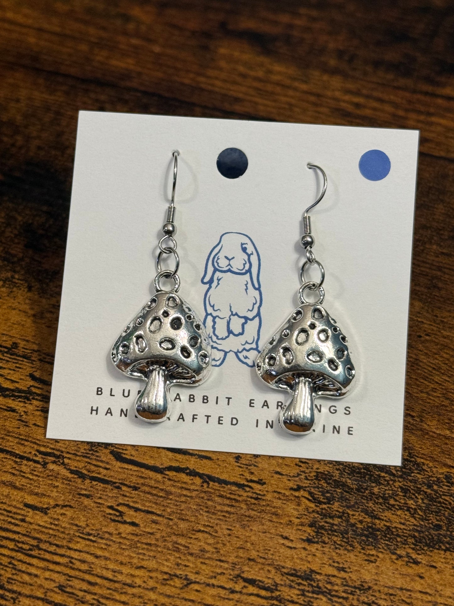 Antique Silver Mushroom Earrings