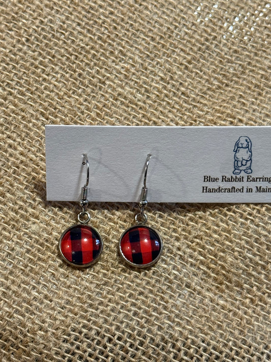 Buffalo Plaid Dangles 12mm