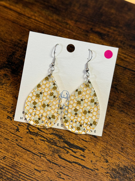 Acrylic Bee Earrings