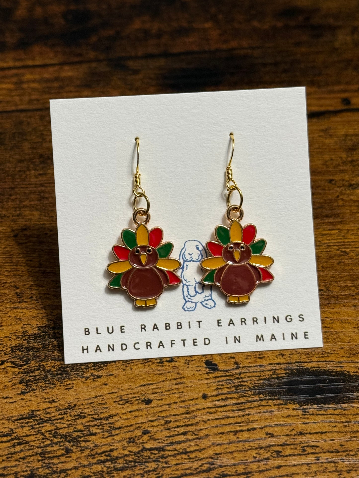 Enamel Turkey Earrings