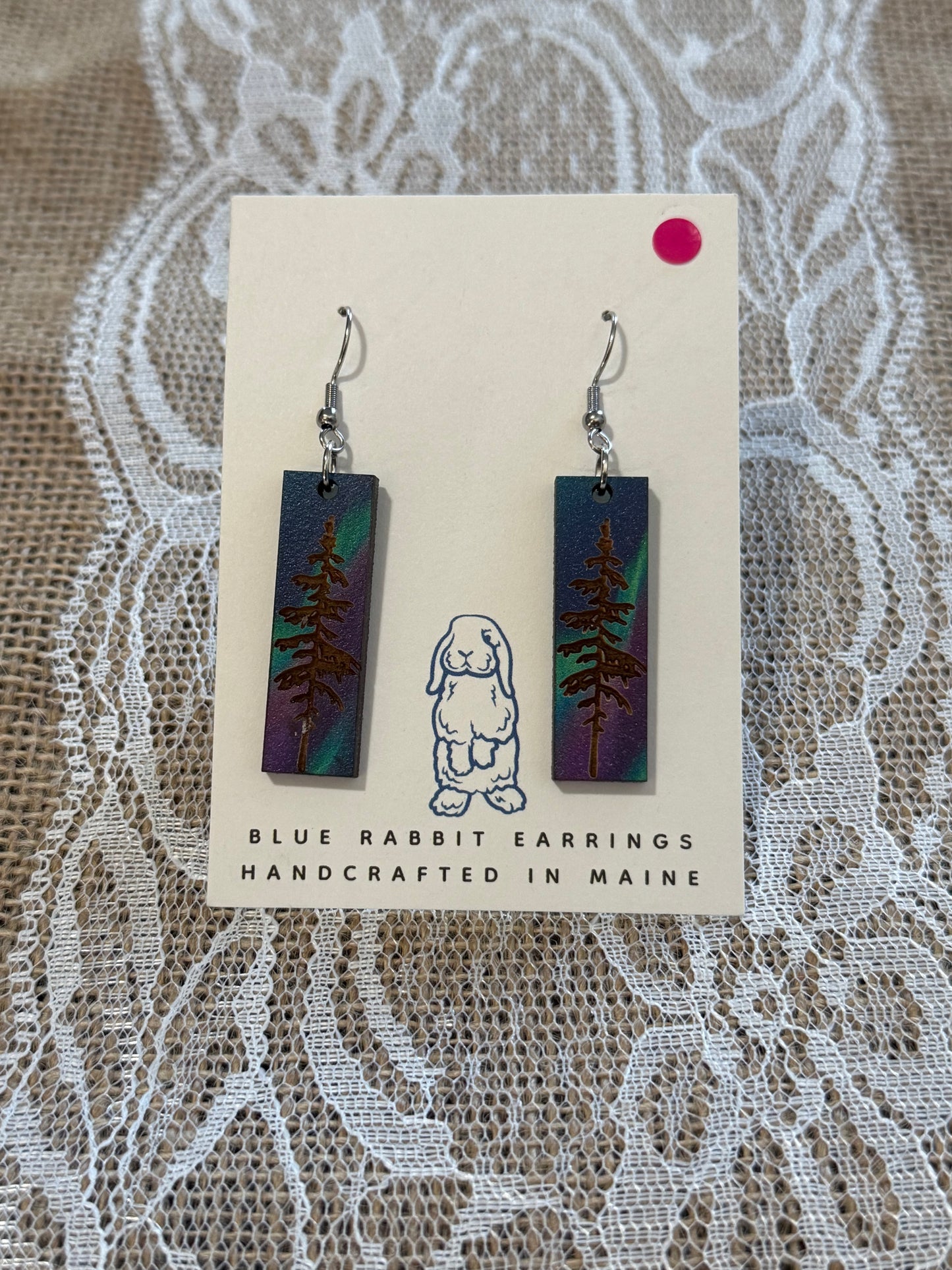 Wood Northern Lights Earrings