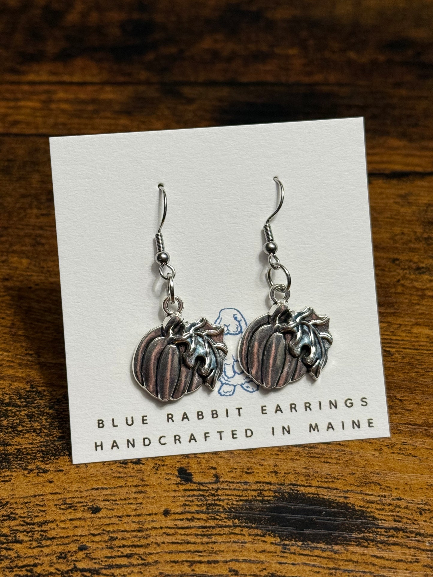 Pewter Pumpkin Earrings