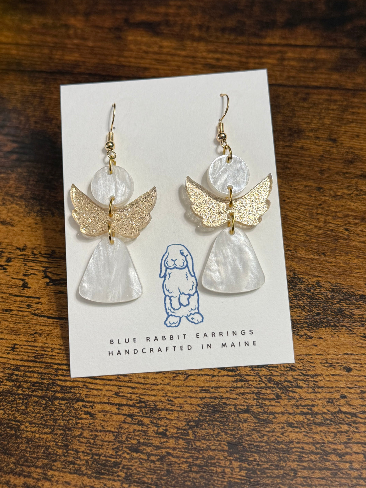 Acrylic Angel Earrings