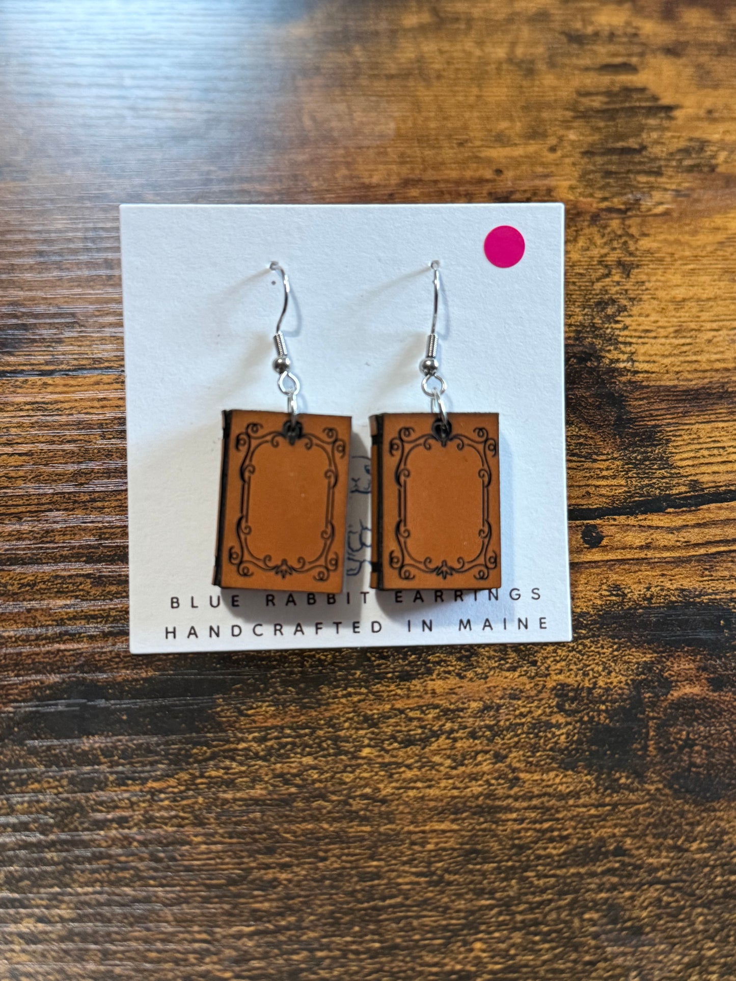 Chestnut Book Earrings