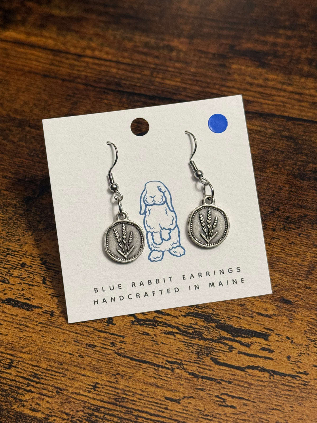 Antique Silver Lavender Earrings
