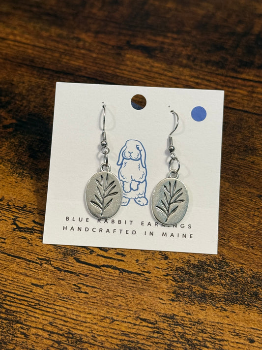 Antique Silver Foliage Earrings