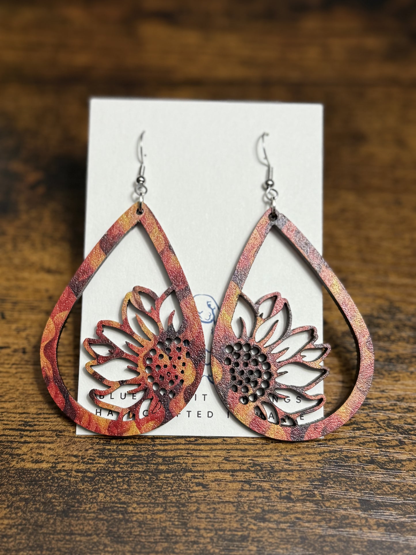 Golden Sunflower Earrings