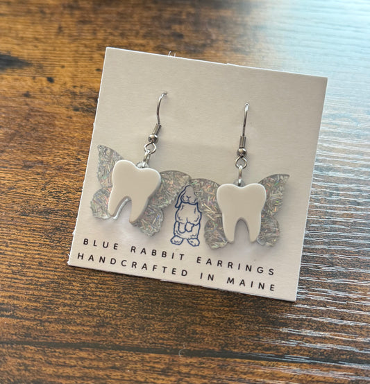 Acrylic Tooth Fairy Earrings