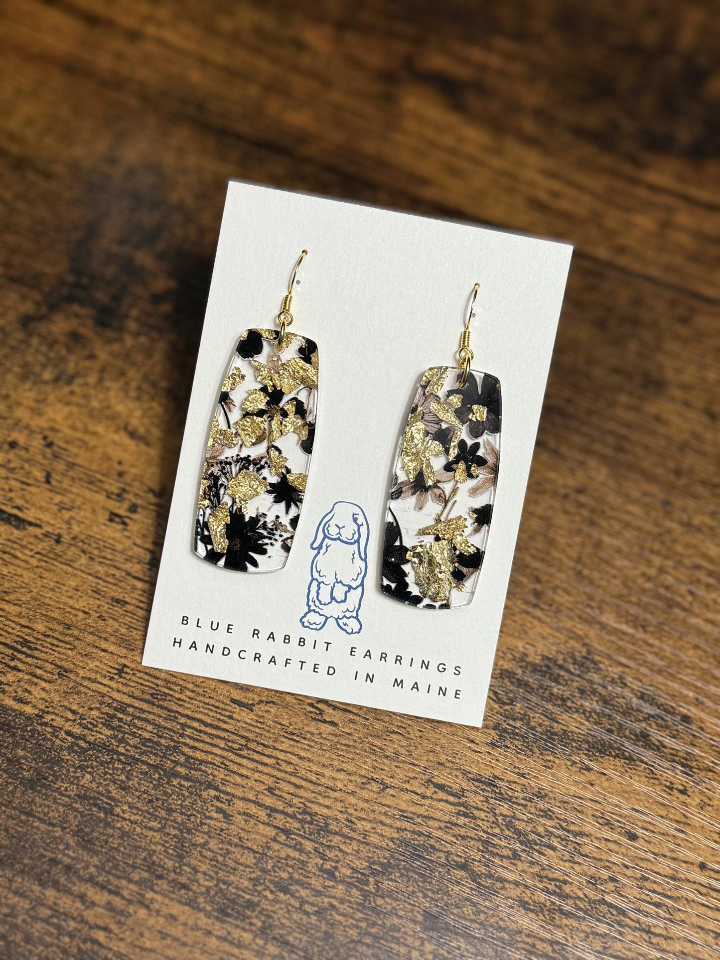 Acrylic Pressed Flower Earrings