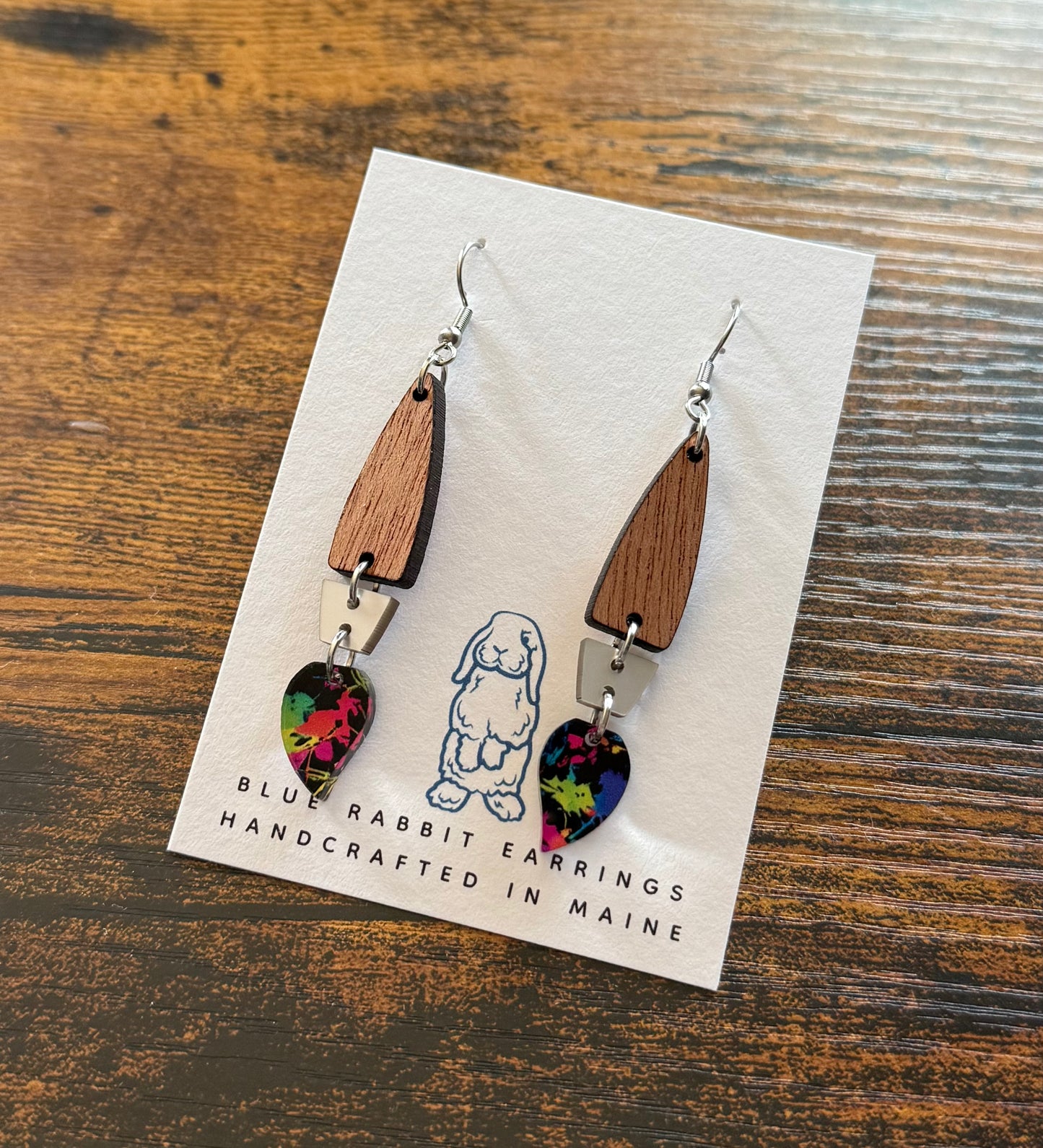 Acrylic Paint Brush Earrings