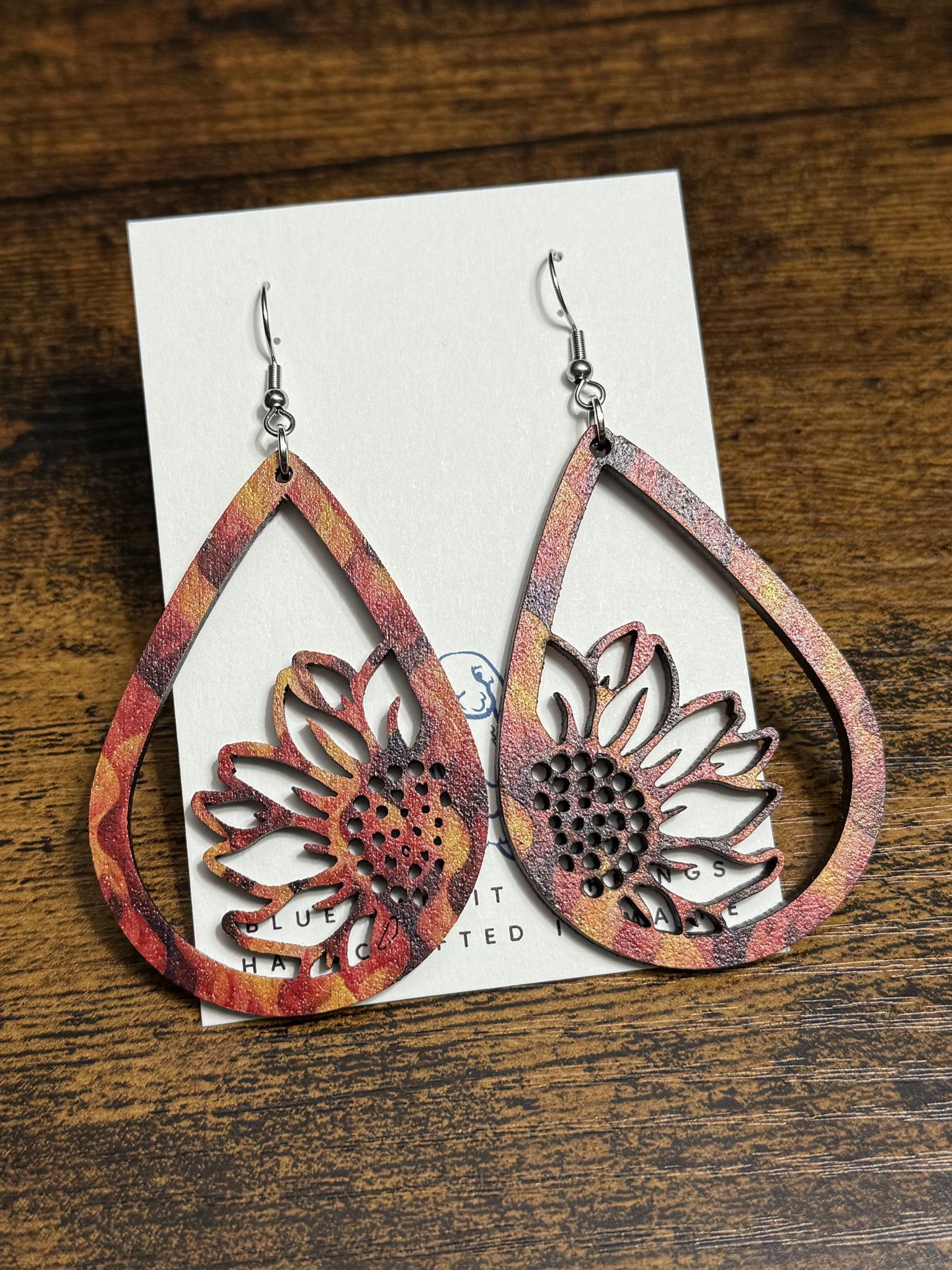 Golden Sunflower Earrings