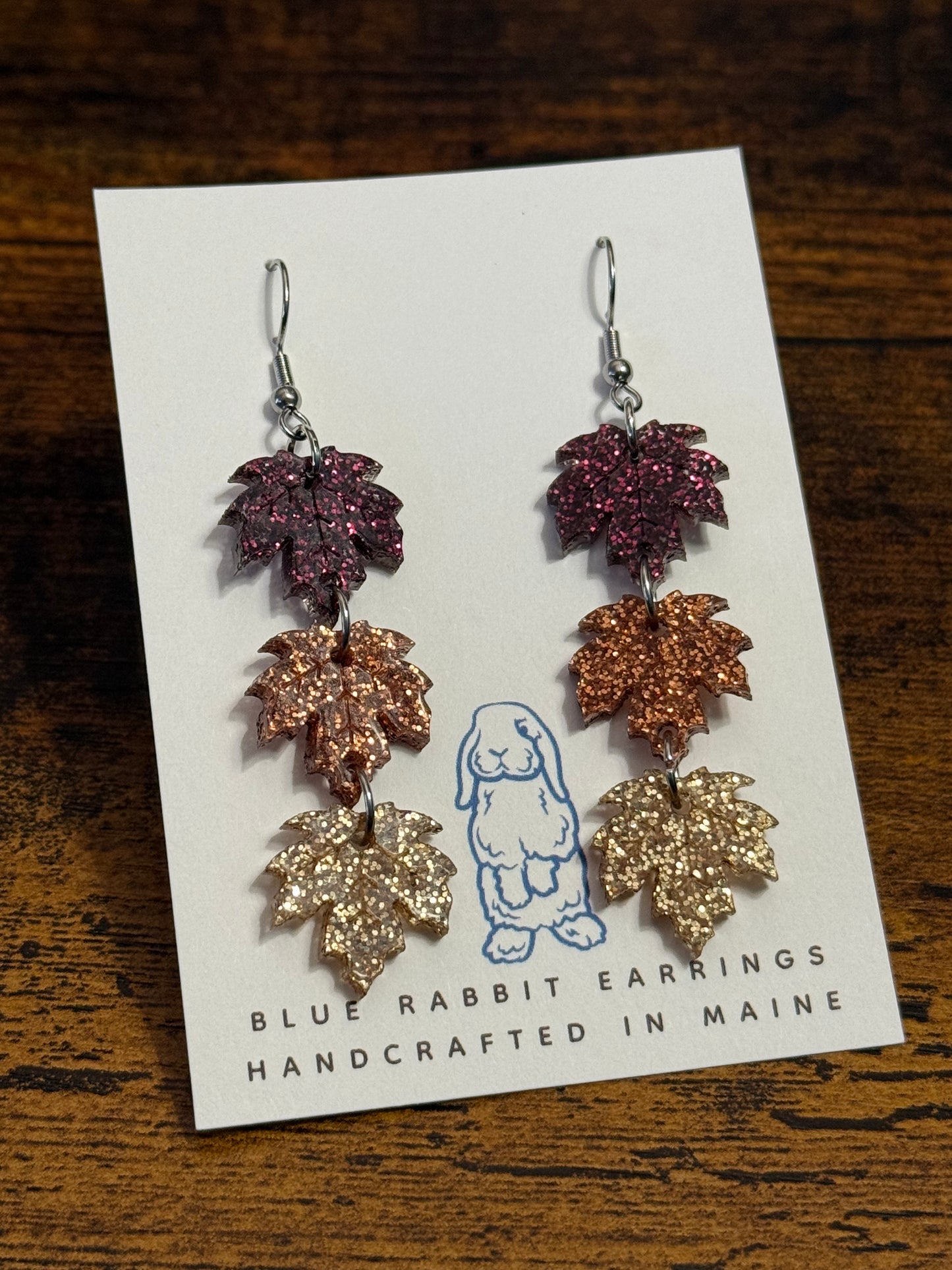 Acrylic Leaf Earrings