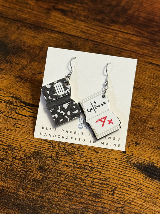 Acrylic Composition Notebook Earrings